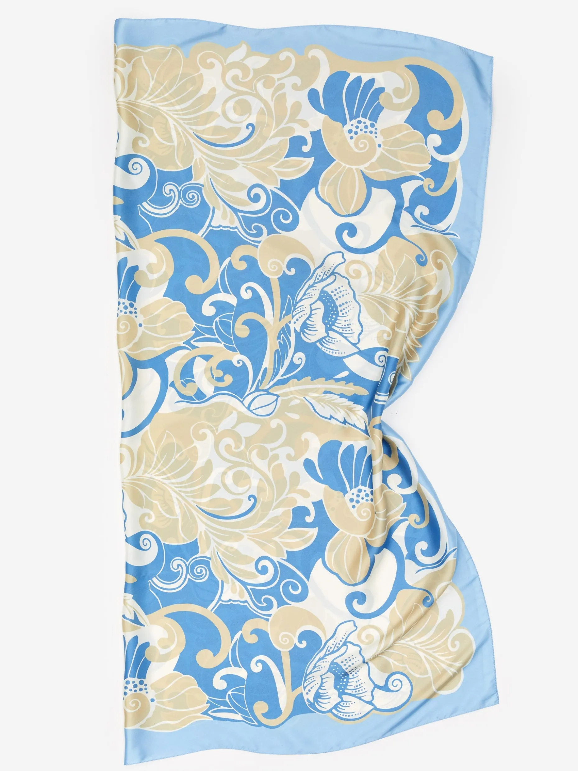 J. McLaughlin Gemma Scarf In Maxi Pandora Floral Border-Women Shoes & Accessories | Scarves