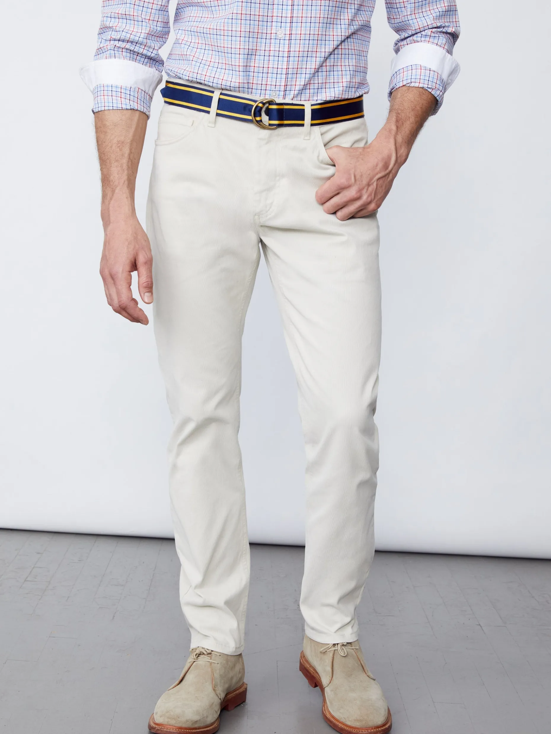 J. McLaughlin Parker 5-Pocket Straight Pants In Italian Stretch Bedford Cord- Pants